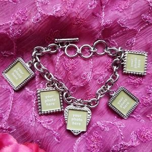 Bracelet Picture frames charm bracelet silver tone locket